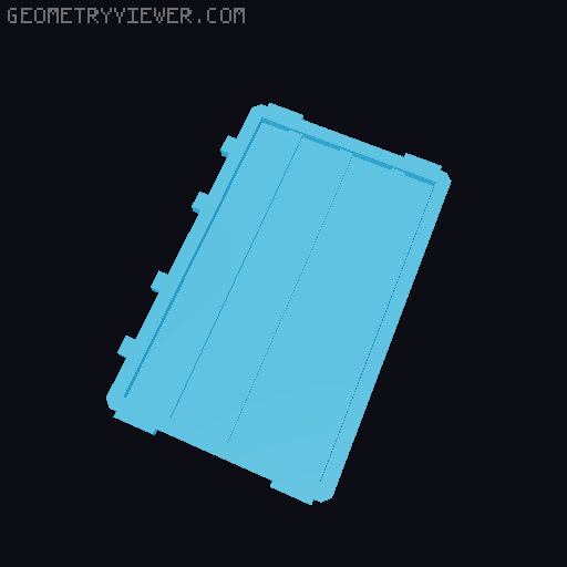 Euro Pallet Box Crate Scale 1/10 3D model thumbnail