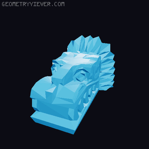 Low Poly Quetzalcoatl 3D model thumbnail