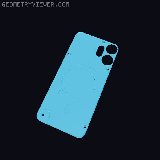CMF Phone 2 Pro metallic backplate 3D model thumbnail