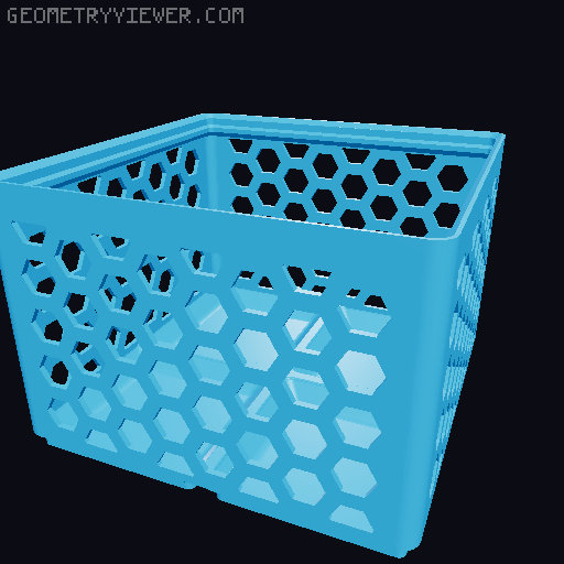 Gridfinity Hex Bins Light (rotated grid) all sizes 3D model thumbnail