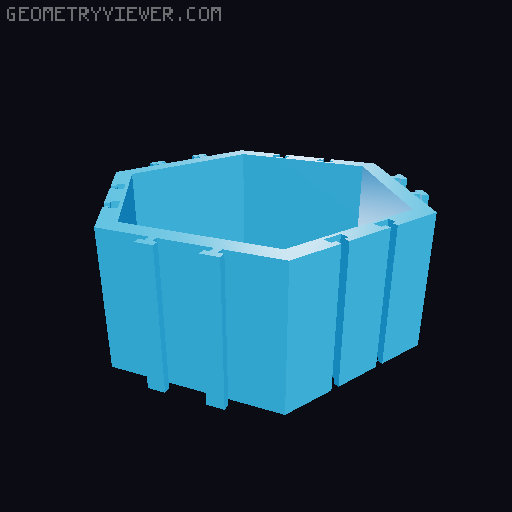 LEGO minifig hexagon (no baseplate needed) 3D model thumbnail