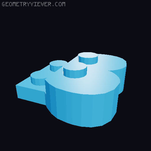 Lego Dog Tag 3D model thumbnail