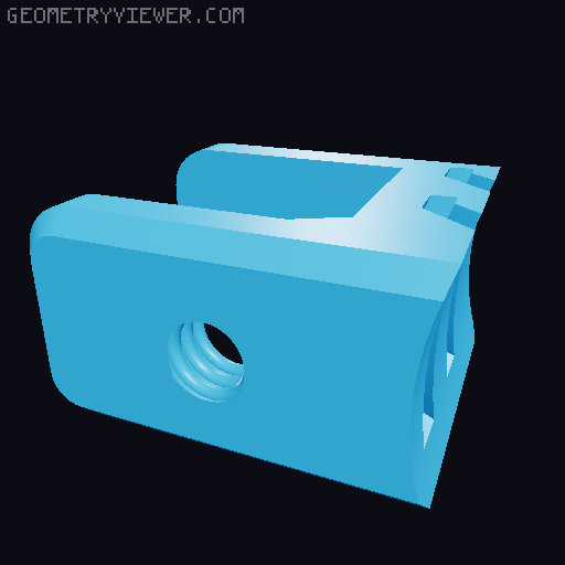 Cup Holder Clamp 3 (NO SUPPORTS) 3D model thumbnail