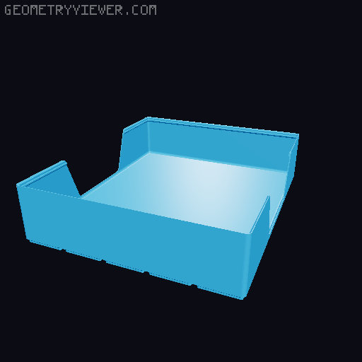 Gridfinity wall cutout collection 3D model thumbnail