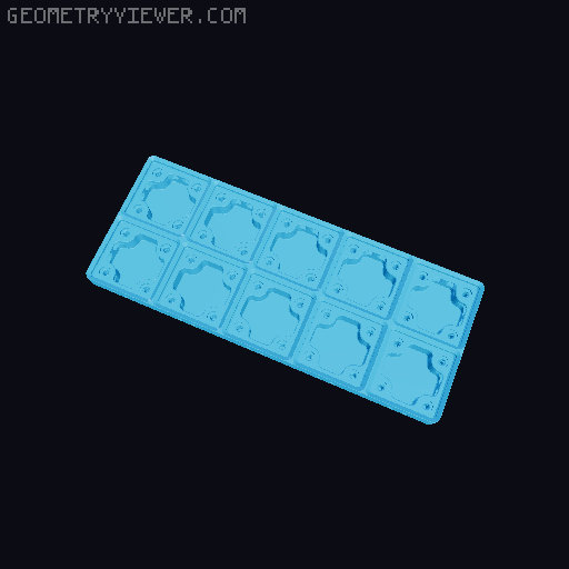 Gridfinity Stackable Modular baseplates 3D model thumbnail