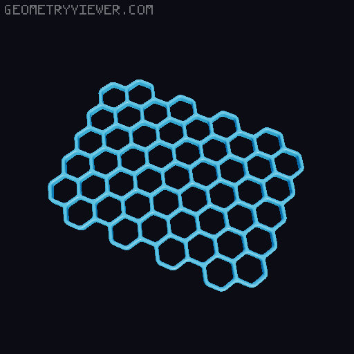 Hexagonal Soap/Sponge dish w/locking tabs 3D model thumbnail