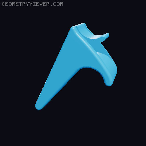 Towel hook 3D model thumbnail