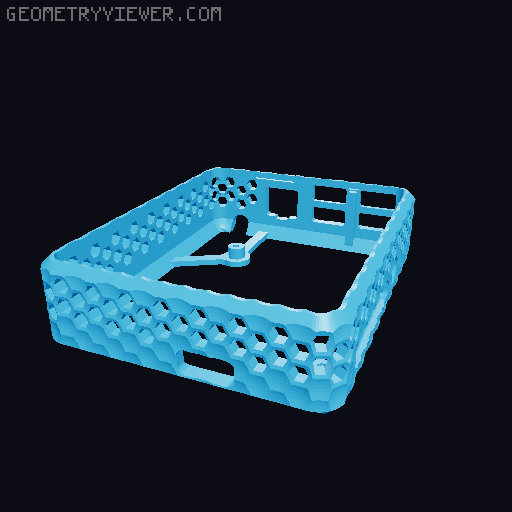 Raspberry Pi Z-Box | Integrated 4B Case for Prusa MINI 3D model thumbnail
