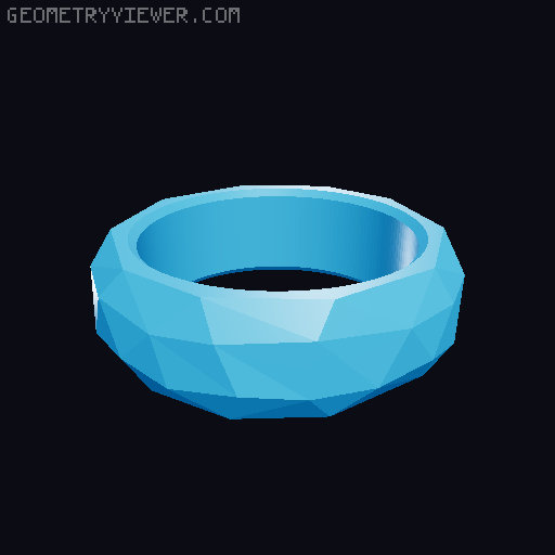 LOW POLY RING 3D model thumbnail