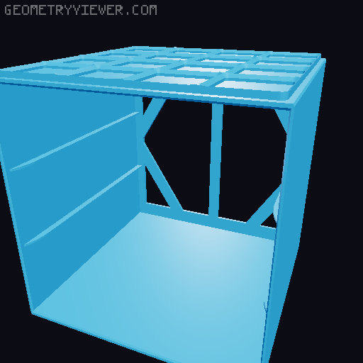Gridfinity Drawers Chest 4x4 3D model thumbnail