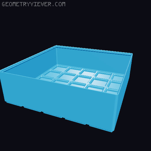Gridfinity lite - economical plain storage bins 3D model thumbnail