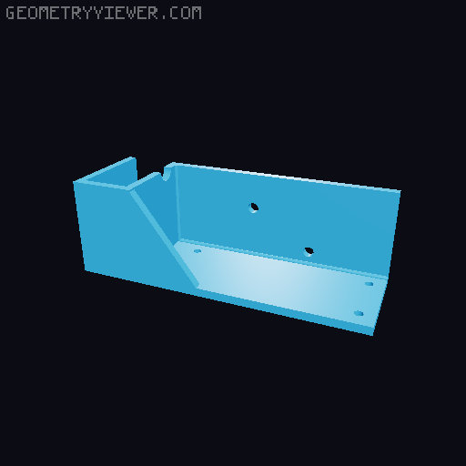 Bracket for JF-1039 Solenoid for use in virtual pinball 3D model thumbnail