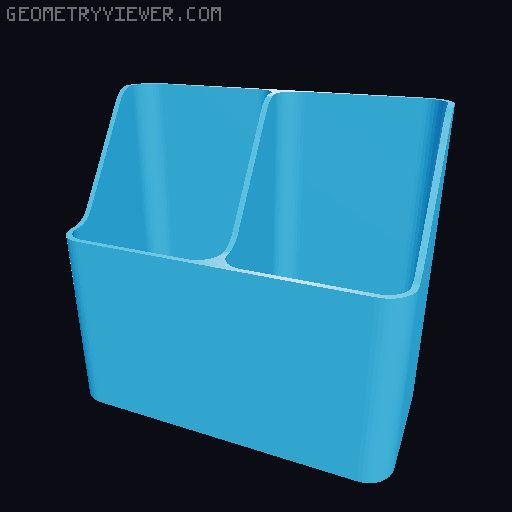Bin for Ikea skadis - 564 models - hooks need support 3D model thumbnail