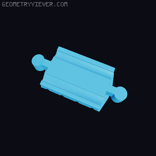 Wooden railway bridge system for Fischertechnik 3D model thumbnail