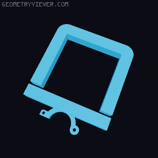 Locking Pole Clamp 3D model thumbnail