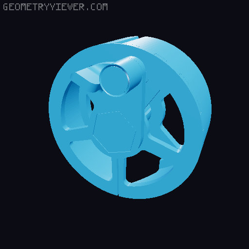 Ratchet strap reel (clicky assembly) 3D model thumbnail