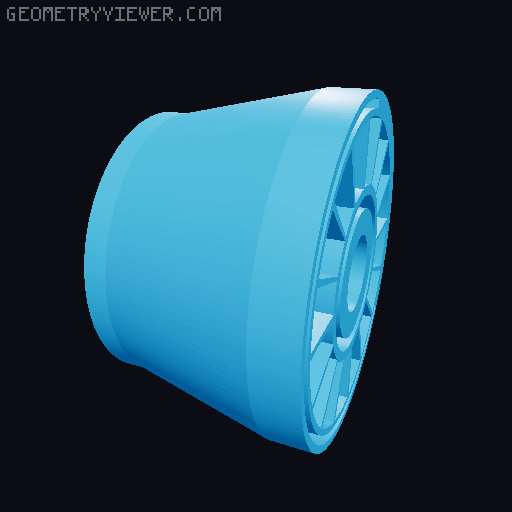 J57 turbojet Engine and stand 3D model thumbnail