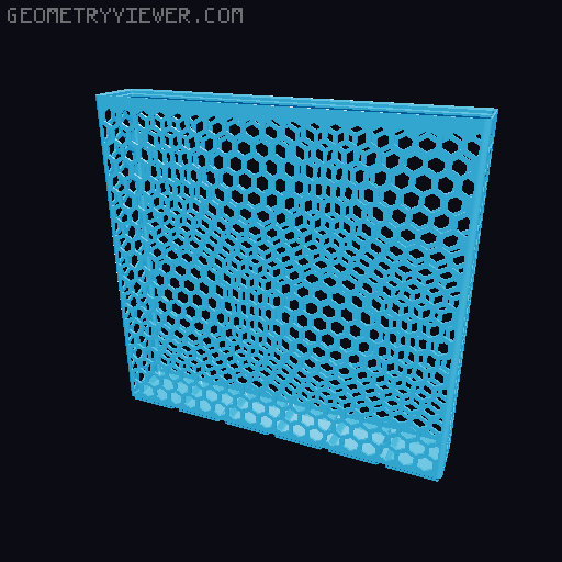 Gridfinity Hex Bins Light all sizes 3D model thumbnail