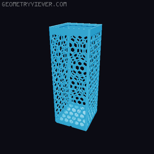 Gridfinity Hex Bins Light all sizes 3D model thumbnail