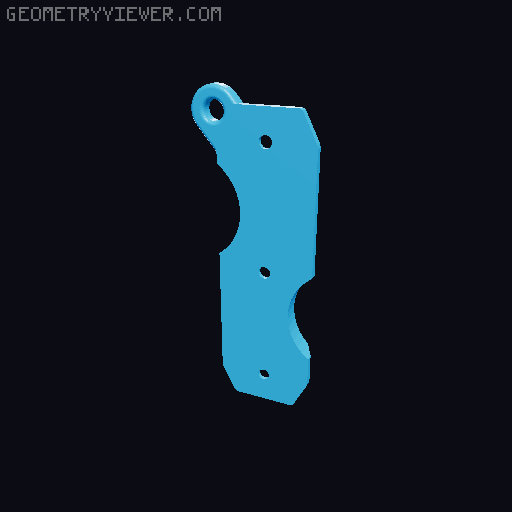 Customizable Key Holder 3D model thumbnail