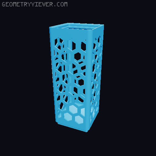 Gridfinity Hex Bins all sizes 3D model thumbnail