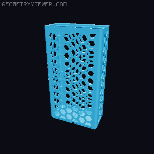 Gridfinity Hex Bins Light (rotated grid) all sizes 3D model thumbnail