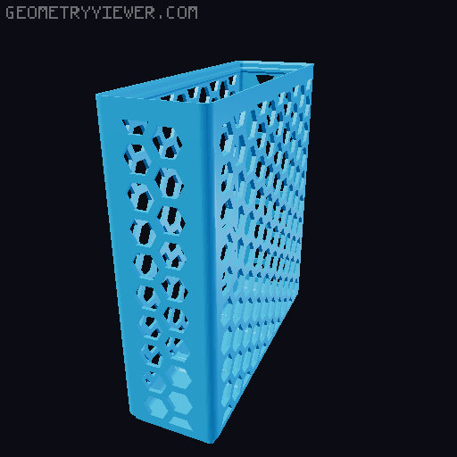 Gridfinity Hex Bins Light (rotated grid) all sizes 3D model thumbnail