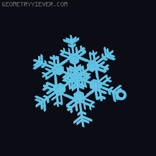 Ready to Print Snowflakes 3D model thumbnail