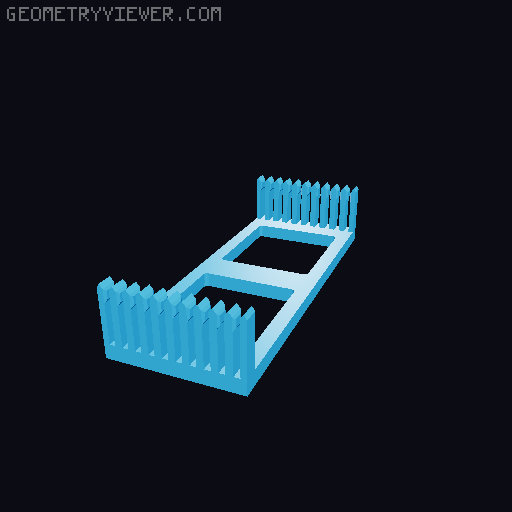 Dupont cable organizer 3D model thumbnail