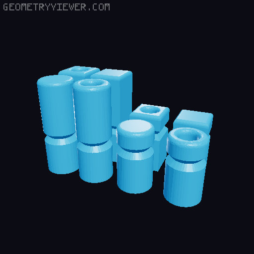 Quarto Insert for Photo Caddy 3D model thumbnail
