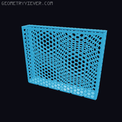 Gridfinity Hex Bins Light (rotated grid) all sizes 3D model thumbnail