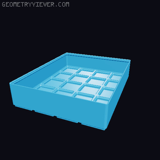 Gridfinity lite - economical plain storage bins 3D model thumbnail