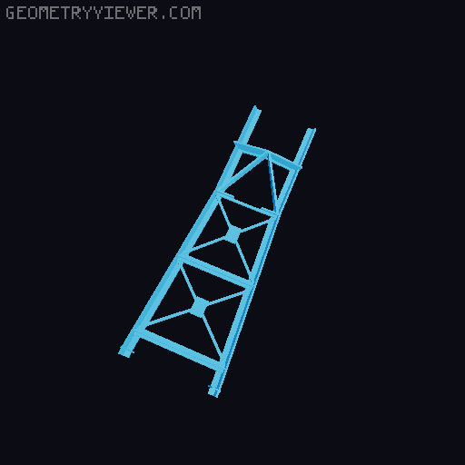 Château d’eau métallique / Steel Water Tower 3D model thumbnail