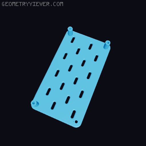 Skadis Pegboard, all sizes 80 to 360mm 3D model thumbnail
