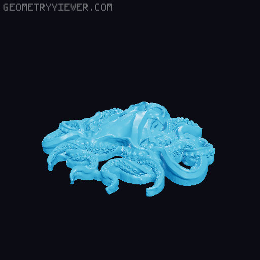 Skull Octopus 3D model thumbnail