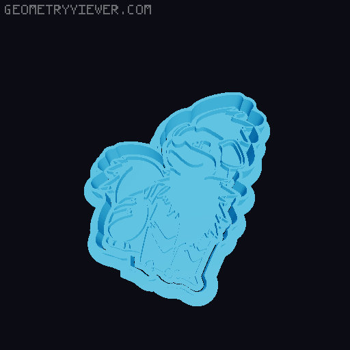 Pokemon Cookie cutter Set - PART 002 3D model thumbnail