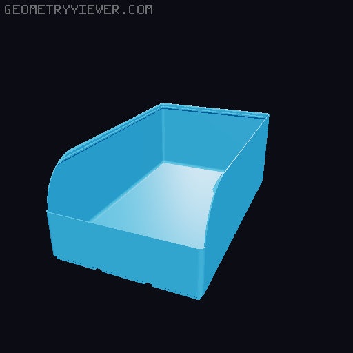 Gridfinity rouded bins collection all sizes 3D model thumbnail