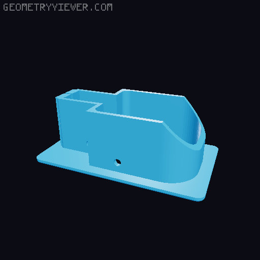 Garden Chair Recliner Handle 3D model thumbnail