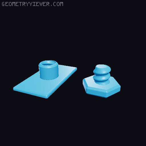 HSW Screwiverse Flat Wall Tape/Glue Brackets 3D model thumbnail