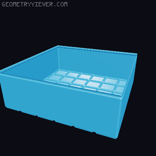 Gridfinity Box (Quick print, lite version, less filament!) 3D model thumbnail