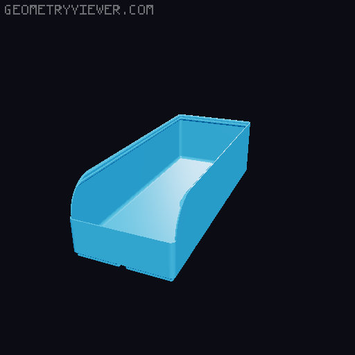 Gridfinity rouded bins collection all sizes 3D model thumbnail