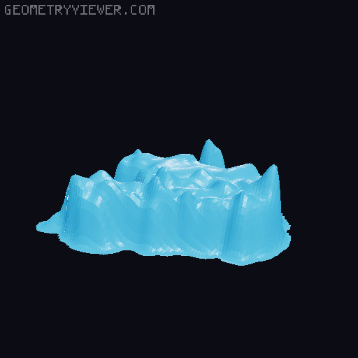 Topographic World Map 3D model thumbnail