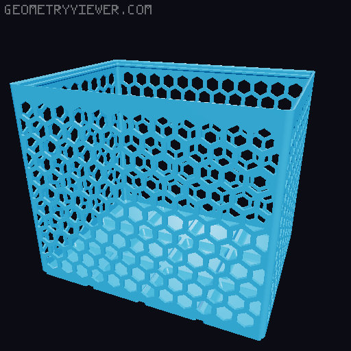 Gridfinity Hex Bins Light all sizes 3D model thumbnail