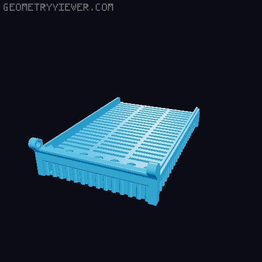Filament Swatch and Spare Nozzle Storage Box 3D model thumbnail
