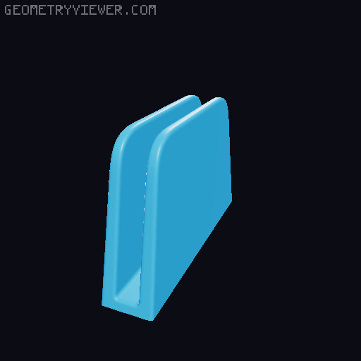 Minimalistic laptop stand 3D model thumbnail