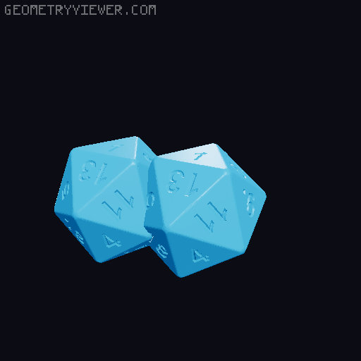 D20 Truck Nuts 3D model thumbnail