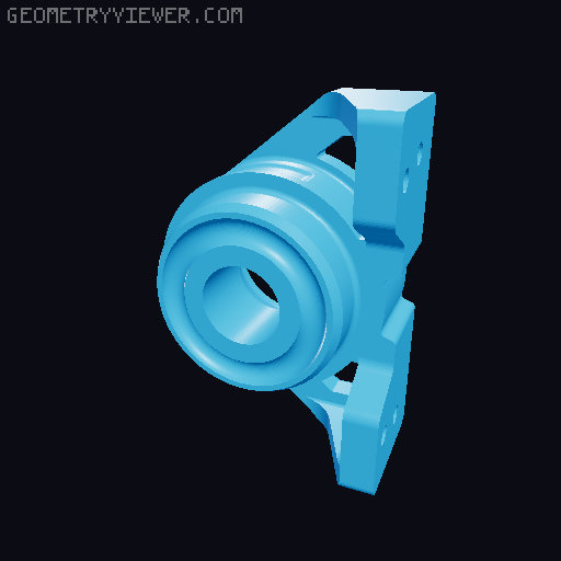 Fully Printable Swiveling, Locking Caster 3D model thumbnail