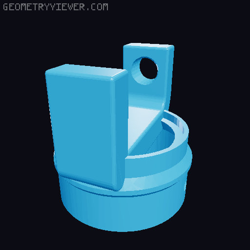 Balcony clamp for Krmítko/Improved bird feeder 3D model thumbnail