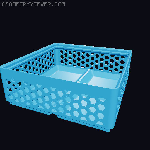 Gridfinity Hex Bins Light (rotated grid) all sizes 3D model thumbnail