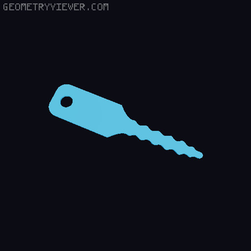 Lock Pick 9 in 1 Multitool 3D model thumbnail